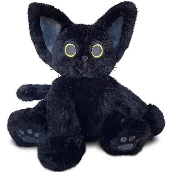 Black Cat Microwavable Stuffed Animal Heating Pads for Cramps & Anxiety … - Picture 1 of 7